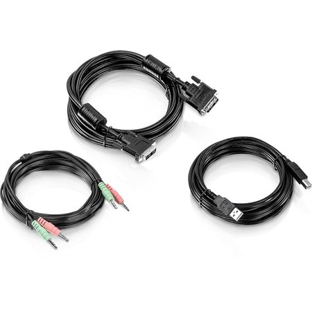 TRENDNET 15ft DVI-I, USB, and Audio KVM Cable Kit TK-CD15